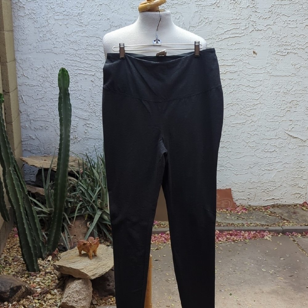 Chico's Black High-Waist Ponte Leggings - Picture 1 of 3